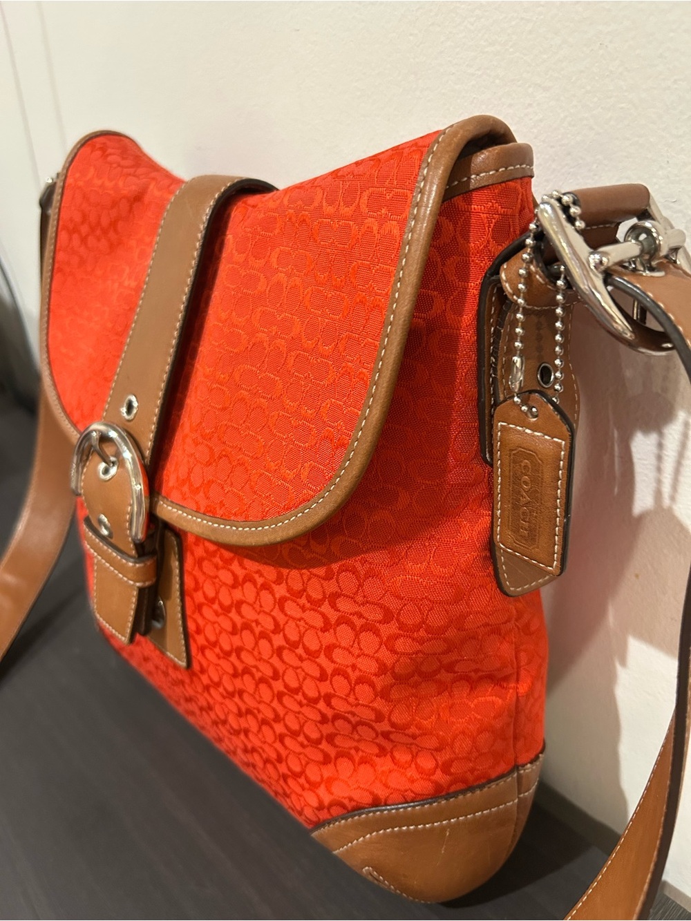 Coach Vintage Soho Signature C Flap Bag (Style #6376) Euc View 6